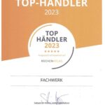 Auszeichnung TOP Händler 2023 Urkunde
