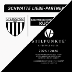 Partnerschaft: Logo links 1FC Bocholt, Rechts davon Logo Stilpunkte